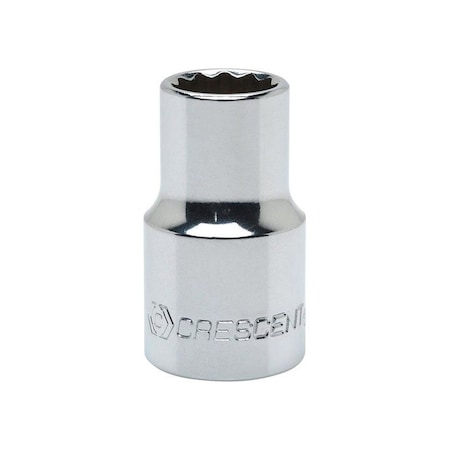 Weller Crescent 14 mm X 1/2 in. drive Metric 12 Point Standard Socket 1 pc CDS74N